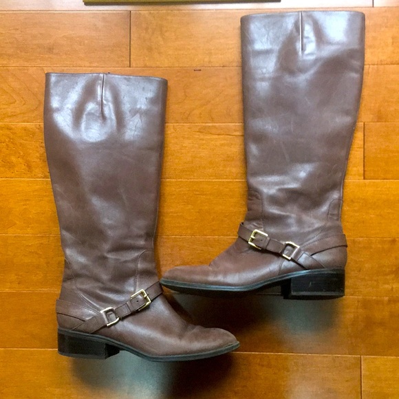 Ralph Lauren Shoes - Ralph Lauren Brown Leather Tall Boot Size 7